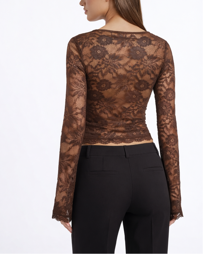 Lace Affair långärmad topp