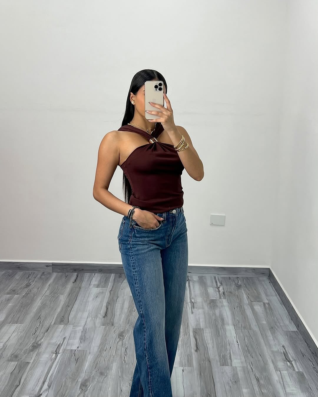 ASTRID | Mocha Haltertopp