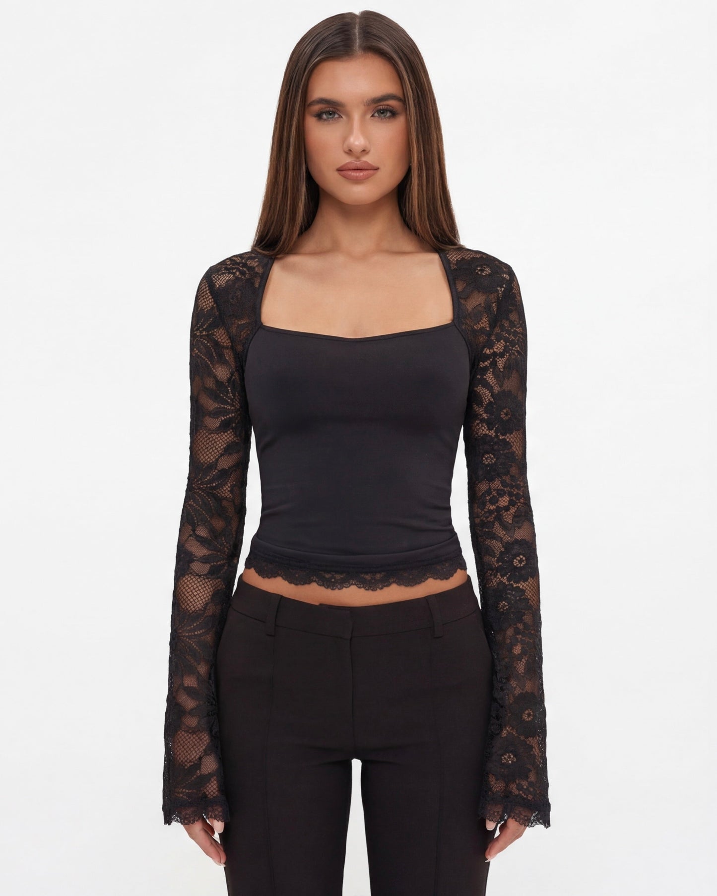 Lace Affair långärmad topp