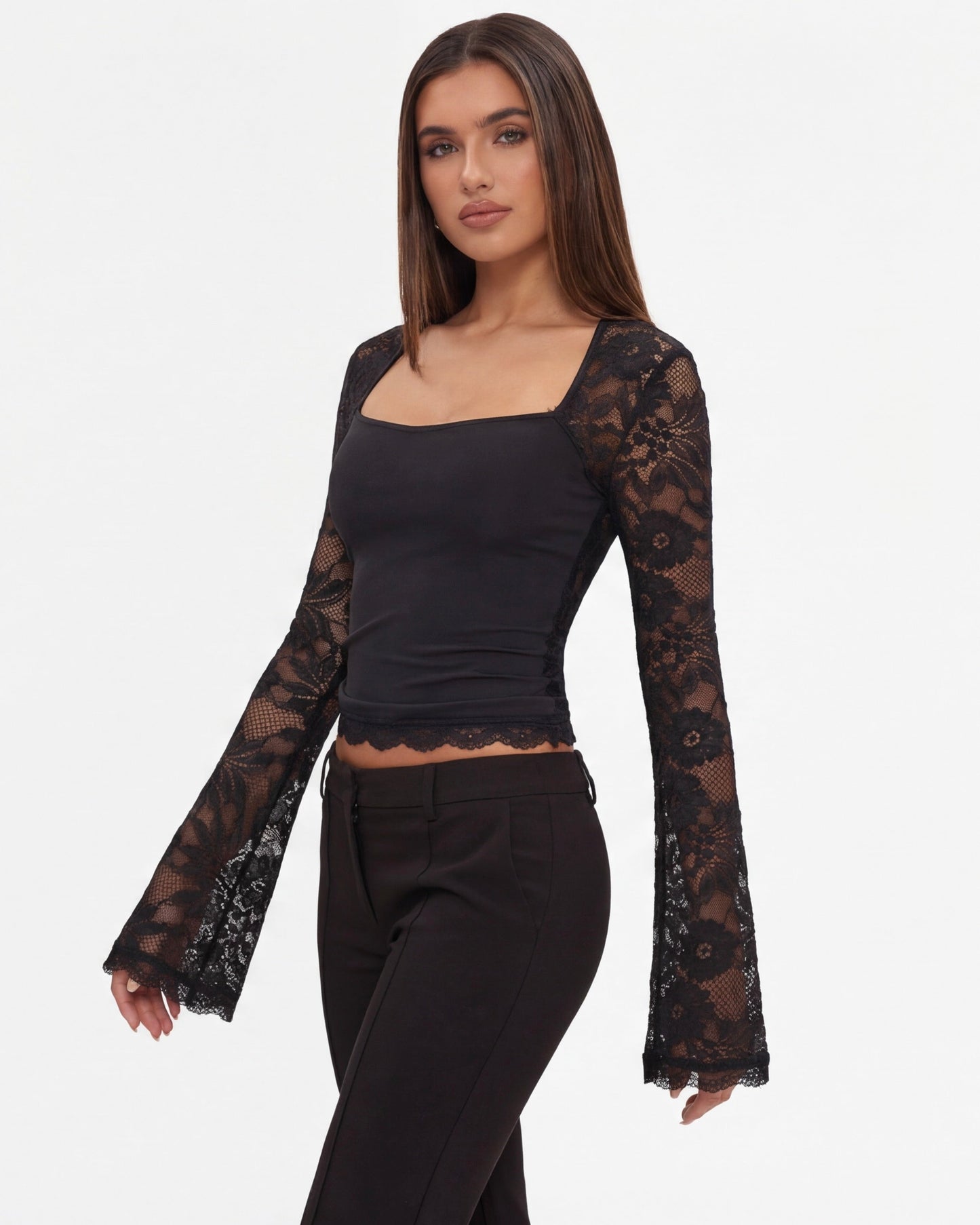 Lace Affair långärmad topp