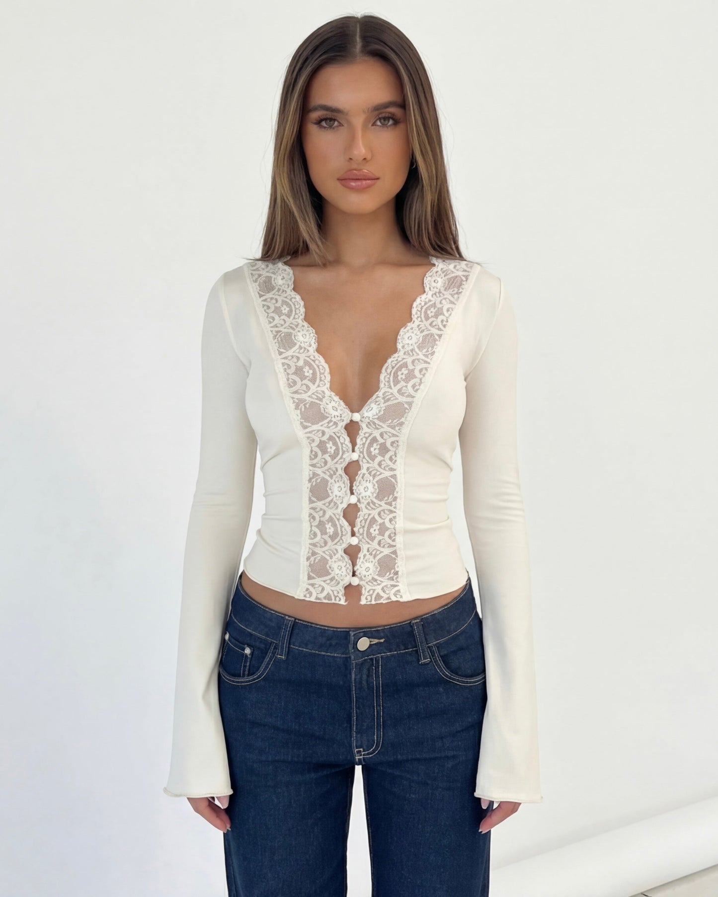 Lace Muse långärmad topp