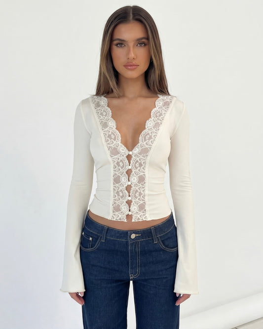 Lace Muse långärmad topp