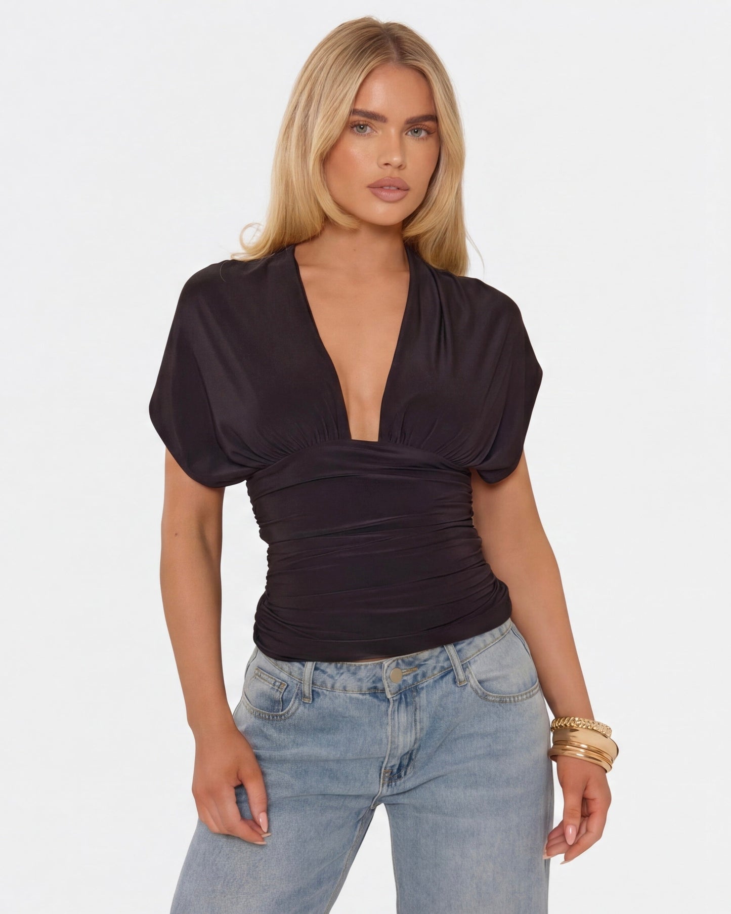 Blush Muse topp med öppen rygg